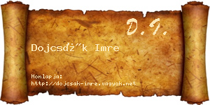 Dojcsák Imre névjegykártya